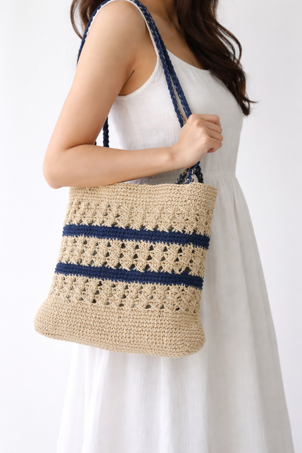 El örgüsü çanta-handgestrickte Tasche